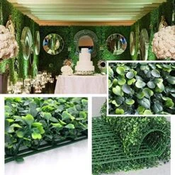 · Petgrow · Realistic & Thick Artificial Hedge Boxwood Fence Privacy Screen Panels, UV Protection Fresh Faux Foliage Backdrop Wall Decor For Indoor Outdoor, 72 Pack -Green Leaf Store 61DtFDtN8EL. AC