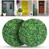 TolleSonne 2 Packs 21.6-inch Artificial Topiary Balls For Outdoor Decor, Faux Boxwood Balls, Garden Spheres Decorative, Artificial Plant For The Front Door, Backyard, Porch, Patio And Wedding -Green Leaf Store 61HHkl6oRBL
