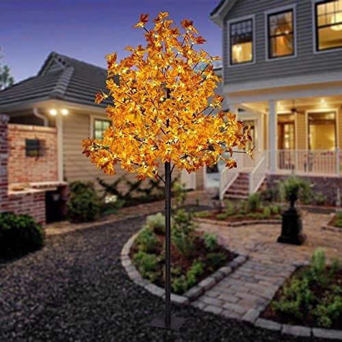 LIGHTSHARE 6FT 120LED Artificial Lighted Maple Tree Warm White Fall Decorations Indoor Ourdoor, Orange 8 LIGHTSHARE 6FT 120LED Artificial Lighted Maple Tree Warm White Fall Decorations Indoor Ourdoor, Orange - Image 8