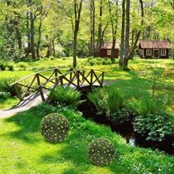 DOITOOL 4Pcs Artificial Plant Topiary Ball Support Cage Plastic Plant Trelli Faux Green Ball Frame Rack Flower Shelf Holder For Garden Green 10cm 15cm 20cm 25cm -Green Leaf Store 61J6IleGhLL