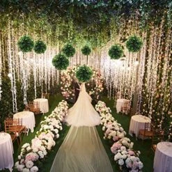 ARTIBETTER 6pcs 10cm Artificial Boxwood Ball Topiary Plants Round For Home Wedding Party Decor Garden Front Patio Planter Deck Backyard Indoor Outdoor Decor Green -Green Leaf Store 61LDanIapIL