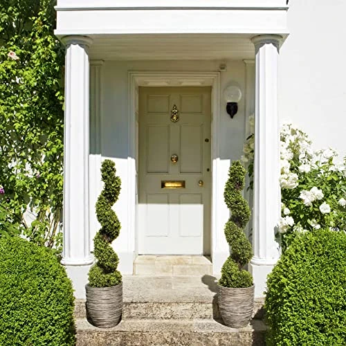 2 X Artificial Premium Quality Topiary Boxwood Spiral Trees In Black Pot For Indoor Outdoor Decor, UV Stable (3ft/90cm) … 3 2 X Artificial Premium Quality Topiary Boxwood Spiral Trees In Black Pot For Indoor Outdoor Decor, UV Stable (3ft/90cm) … - Image 3