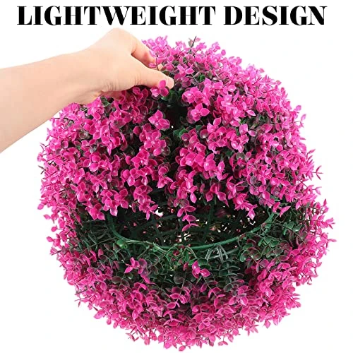 FOMIYES Artificial Topiary Boxwood Topiary Balls Decorative Plant Greenery For Wedding Party Home Balcony Garden Decoration Rosy 5 FOMIYES Artificial Topiary Boxwood Topiary Balls Decorative Plant Greenery For Wedding Party Home Balcony Garden Decoration Rosy - Image 5