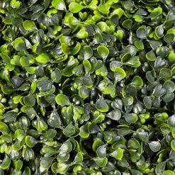 Nearly Natural 6404 Artificial Plant (Indoor/Outdoor) 28â€ Boxwood Topiary Ball In White Tower Planter, Green,15"Dx15"Wx28"H -Green Leaf Store 61V50gZs62L