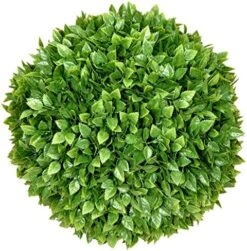 ECOOPTS 15 Inch Artificial Topiary Ball Lifelike Plants Boxwood Decoration For Home Garden Porch Backyard Balcony Wedding Party (1 Pack) -Green Leaf Store 61XeuFvMJUL. AC 3