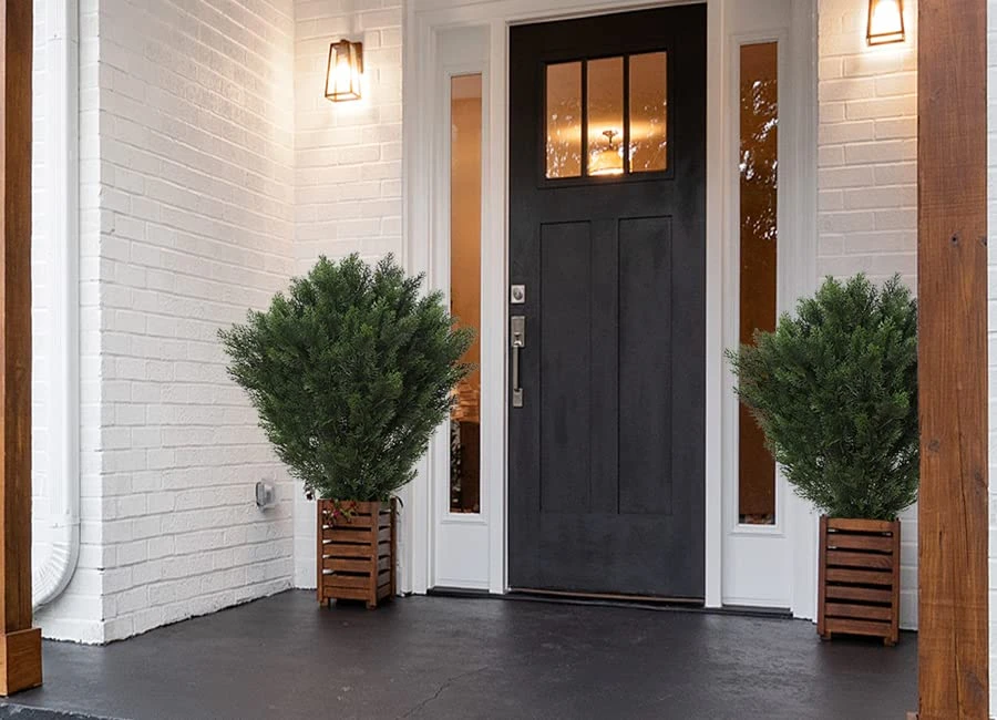 41 Inch Artificial Cedar Topiary Tree 3.4ft Faux Bushes Plant With Pot For Indoor/Outdoor 2 41 Inch Artificial Cedar Topiary Tree 3.4ft Faux Bushes Plant With Pot For Indoor/Outdoor - Image 2