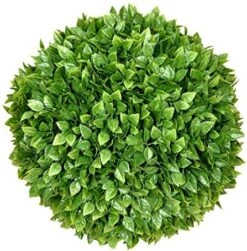SunnyRoyal Topiary Ball Artificial Outdoor Boxwood Balls Topiary Lifelike Plants, Round Topiary For Indoor/Outdoor Decore, Rose Leaf 15 Inch, 1 Piece -Green Leaf Store 61YHErHziNL. AC 3