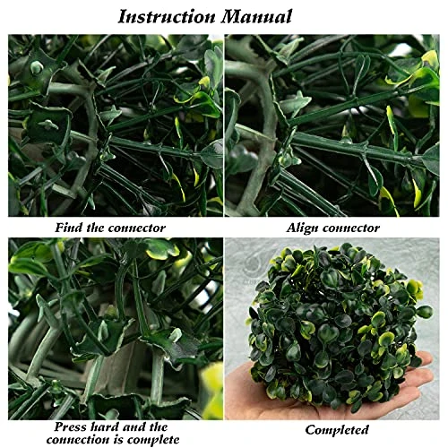 Azure Zone, Pack Of 6 4" Artificial Boxwood Topiary Ball Green Plant Balls Decorative Greenery Filler Ball For Garden Home 3 Azure Zone, Pack Of 6 4" Artificial Boxwood Topiary Ball Green Plant Balls Decorative Greenery Filler Ball For Garden Home - Image 3