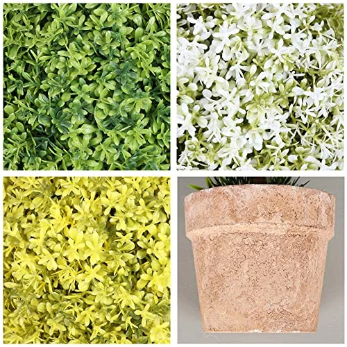 OAutoSjy Artificial Ball Shaped Tree Artificial Plants Potted Fake Topiary Single Ball Tree In Pot Simulation Plastic Faux Flower Ornament Tabletop Decorative Home Indoor Outdoor Decor, White Type 1 2 OAutoSjy Artificial Ball Shaped Tree Artificial Plants Potted Fake Topiary Single Ball Tree In Pot Simulation Plastic Faux Flower Ornament Tabletop Decorative Home Indoor Outdoor Decor, White Type 1 - Image 2