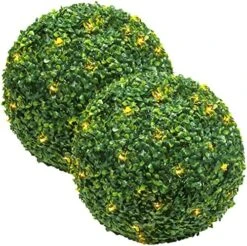 AILANDA 2 PCS 16 Inch Artificial Plant Topiary Ball For Outdoor UV Resistant Garden Spheres Decorative With 8 Layers Leaves Faux Boxwood Balls For Backyard, Balcony, Porch, Wedding And Home Décor 13 AILANDA 2 PCS 16 Inch Artificial Plant Topiary Ball For Outdoor UV Resistant Garden Spheres Decorative With 8 Layers Leaves Faux Boxwood Balls For Backyard, Balcony, Porch, Wedding And Home Décor -Green Leaf Store 61b0IAhF9L. AC