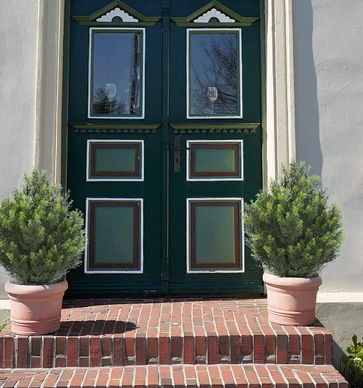 (Set Of 2) 24Inch/2 Foot Outdoor,Indoor Artificial Boxwood Plant Garden Torch Shaped Topiary Artificial Topiaries Bushes Potted Fake Plants Company Home Office Decor 5 (Set Of 2) 24Inch/2 Foot Outdoor,Indoor Artificial Boxwood Plant Garden Torch Shaped Topiary Artificial Topiaries Bushes Potted Fake Plants Company Home Office Decor - Image 5