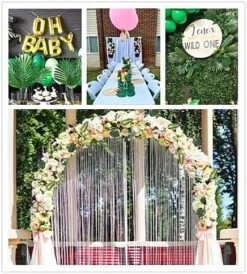 Sggvecsy 82 Pieces 8 Kinds Artificial Tropical Palm Leaves Tropical Leaves Monstera Leaves Safari Jungle Leaf With Stems For Hawaiian Luau Party Beach Table Wedding Shower Birthday Theme Decorations -Green Leaf Store 61eyEVjfQHL