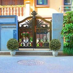 QAOUIEP Set Of 2 -Pre-Potted Artificial Potted Shrubs UV Resistant,24" Artificial Boxwood Topiary Ball Tree,for Indoor And Outdoor Home Garden 12 QAOUIEP Set Of 2 -Pre-Potted Artificial Potted Shrubs UV Resistant,24" Artificial Boxwood Topiary Ball Tree,for Indoor And Outdoor Home Garden -Green Leaf Store 61fDkavgYML