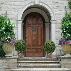 24''T Artificial Trees For Outdoors Set Of 2, Outdoor Artificial Boxwood Ball Topiary Bushes Potted Plants,Home Decor Artificial Topiariy Trees For Front Porch -Green Leaf Store 61fVxnaRseL