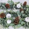 Fall White Pumpkin Garland Artificial Eucalyptus Garland With Pumpkins Pinecones Berries Fall Garland 5.9' L For Farmhouse Wedding Arch Backdrop Thanksgiving Mantel Table Runner Centerpiece Decor -Green Leaf Store 61g9ourzbtL