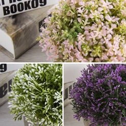 Opps Mini Artificial Plants Plastic Fake Green Colorful Flower Topiary Shrubs With Gray Pot For Home Décor – Set Of 3 10 Opps Mini Artificial Plants Plastic Fake Green Colorful Flower Topiary Shrubs With Gray Pot For Home Décor – Set Of 3 -Green Leaf Store 61gQuzmF9kL