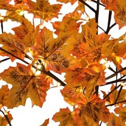 LIGHTSHARE 6FT 120LED Artificial Lighted Maple Tree Warm White Fall Decorations Indoor Ourdoor, Orange 11 LIGHTSHARE 6FT 120LED Artificial Lighted Maple Tree Warm White Fall Decorations Indoor Ourdoor, Orange -Green Leaf Store 61hHAPA2vLL