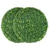AILANDA 2 PCS 16 Inch Artificial Plant Topiary Ball For Outdoor UV Resistant Garden Spheres Decorative With 8 Layers Leaves Faux Boxwood Balls For Backyard, Balcony, Porch, Wedding And Home Décor -Green Leaf Store 61hL1jRTO5L