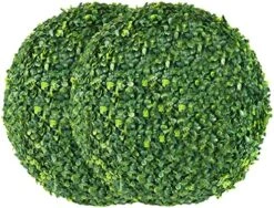 AILANDA 2 PCS 16 Inch Artificial Plant Topiary Ball For Outdoor UV Resistant Garden Spheres Decorative With 8 Layers Leaves Faux Boxwood Balls For Backyard, Balcony, Porch, Wedding And Home Décor 14 AILANDA 2 PCS 16 Inch Artificial Plant Topiary Ball For Outdoor UV Resistant Garden Spheres Decorative With 8 Layers Leaves Faux Boxwood Balls For Backyard, Balcony, Porch, Wedding And Home Décor -Green Leaf Store 61hL1jRTO5L. AC