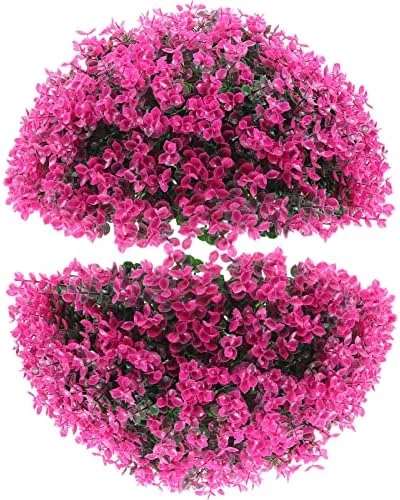 EXCEART Faux Foliage Artificial Topiary Balls Ceiling Topiary Ball Eucalyptus Leaf Grass Ball Faux Decorative Balls For Backyard Balcony Garden Wedding And Home Purple Decorative Boxwood 6 EXCEART Faux Foliage Artificial Topiary Balls Ceiling Topiary Ball Eucalyptus Leaf Grass Ball Faux Decorative Balls For Backyard Balcony Garden Wedding And Home Purple Decorative Boxwood - Image 6
