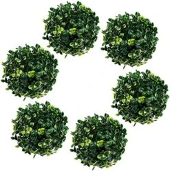 Azure Zone, Pack Of 6 4" Artificial Boxwood Topiary Ball Green Plant Balls Decorative Greenery Filler Ball For Garden Home 18 Azure Zone, Pack Of 6 4" Artificial Boxwood Topiary Ball Green Plant Balls Decorative Greenery Filler Ball For Garden Home -Green Leaf Store 61kKYpIJ1VL. AC