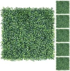 Yaheetech 24Pcs 20 X 20 Inch Artificial Boxwood Foliage Panels With Artificial White Flowers Topiary Hedge Plant Privacy Screen Decorations For Garden/Home/Backyard/Yard And Tile UV Protected -Green Leaf Store 61u0FAWRGqS. AC 5