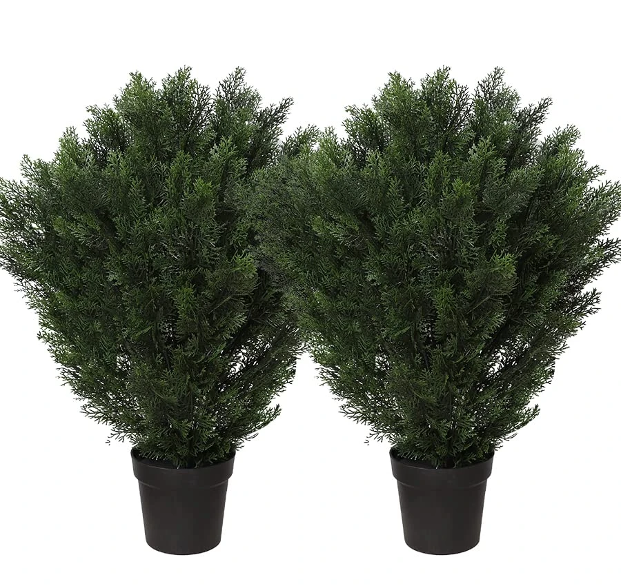 41 Inch Artificial Cedar Topiary Tree 3.4ft Faux Bushes Plant With Pot For Indoor/Outdoor 1 41 Inch Artificial Cedar Topiary Tree 3.4ft Faux Bushes Plant With Pot For Indoor/Outdoor